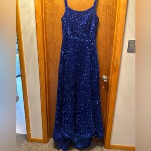 Sequined Royal Blue Dress/ Gown